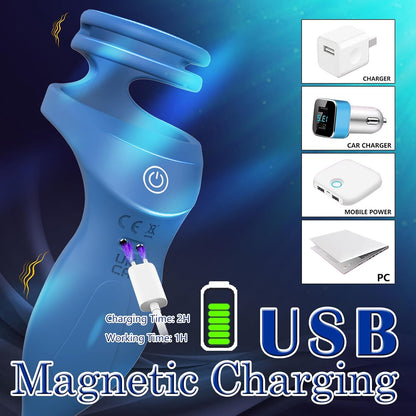 Analvibratoren Prostatamassagegerät Stimulator Penisring mit 10 Vibrationsmodi