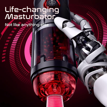 Automatischer Masturbator Penispumpe Blowjob-Maschine mit 5 Stößen und 9 Rotationen