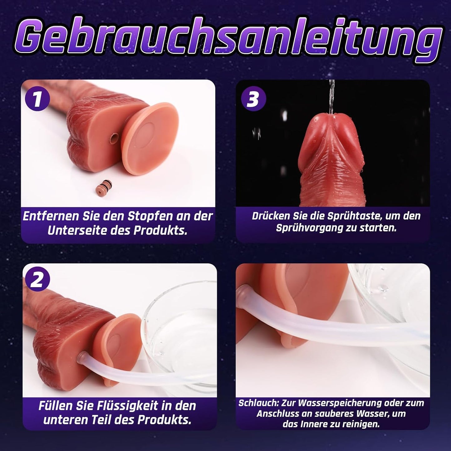 3 IN 1 APP-Steuerung Realistisches Dildo Vibrator mit 7×7 Modi