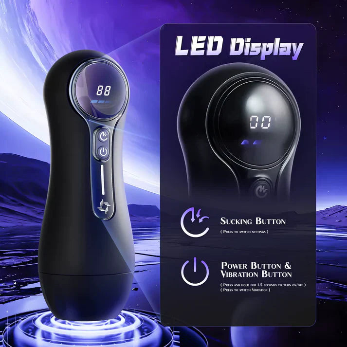 Automatischer Masturbator Penis Stroker Sexmaschine mit 4 Saug und 9 Vibrationsmodi