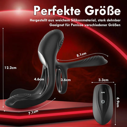 3 IN 1 Paare Vibrator Penisringe Erektion Stimulator mit 10 Vibrationsmodi