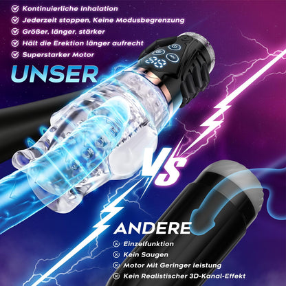 Hochfrequenz Elektrischer Masturbator Penis Trainer mit 9 Vibration und 9 Saugmodi