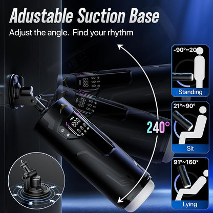 KI App Automatische Masturbator Sexmaschine mit 8 Saug & Stoß & Vibrationsfunktionen