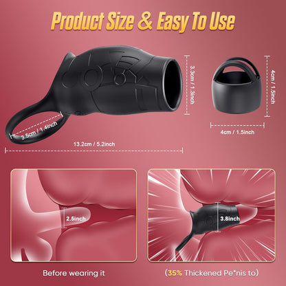 Cockring Penishüllen Vibrator Training-Extender Masturbator mit 10 Vibrationsmodi