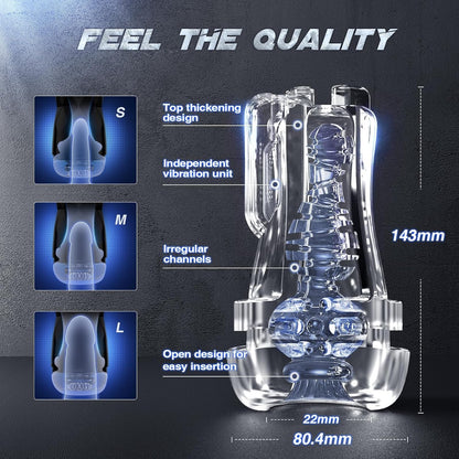App-gesteuerte Masturbator Vakuumpumpe mit 5 Saug und 9 Vibrationsmodi