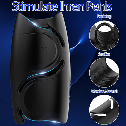 40 ℃ Heizung Elektrischer Penistrainer Vibrator Masturbator mit 10 Vibrationsmodi