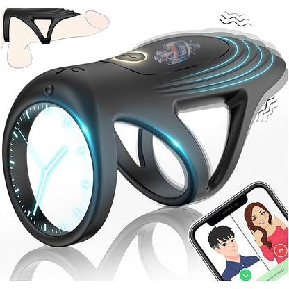 3 IN 1 Dual Cockring Penistrainer Vibrator Masturbator mit 7 Vibrationsmodi