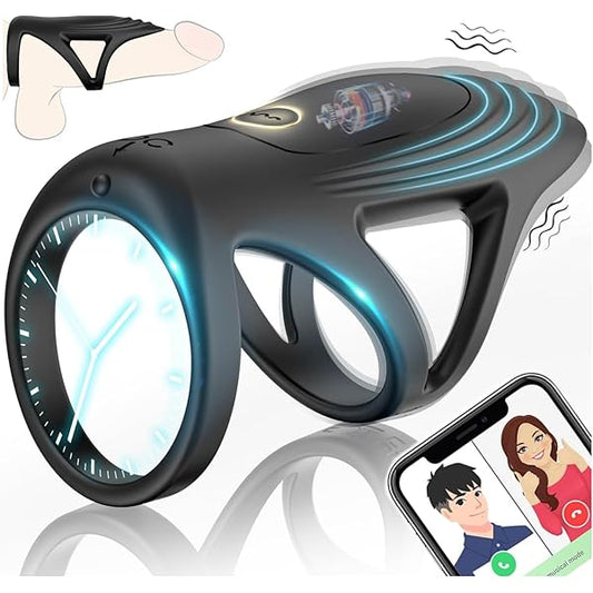 3 IN 1 Dual Cockring Penistrainer Vibrator Masturbator mit 7 Vibrationsmodi