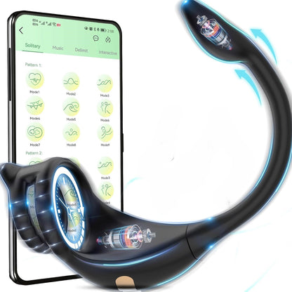 APP Steuerung Penisring Prostate Massager Anal Vibrator mit 10 Vibrationsmodi