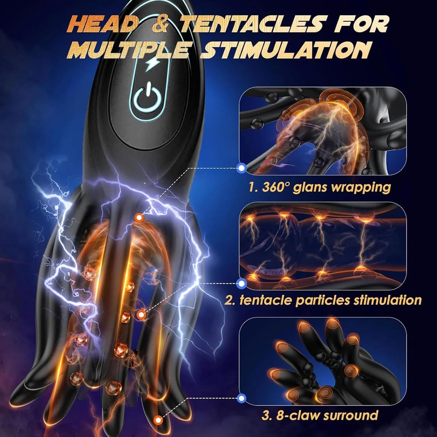 E-stim Penistrainer Vibrator Eichelmassagegerät mit 12 Vibrationsmodi & 7 Elektro Modi