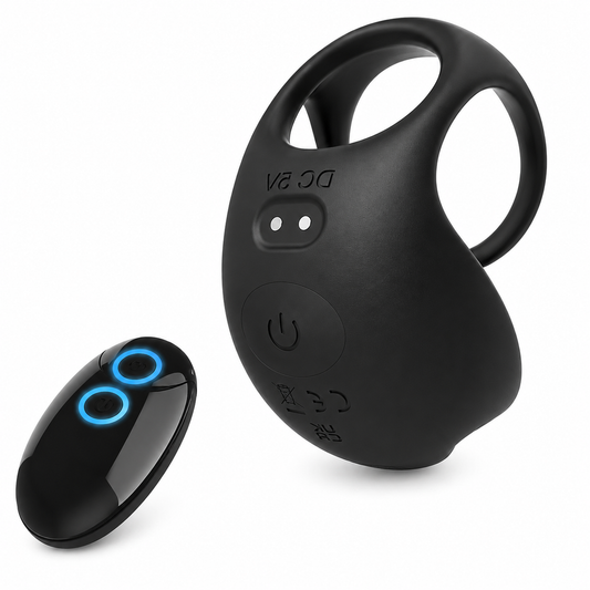 Penisring Vibrator Eicheltrainer Massage mit 10 Vibrationsmodi + Fernbedienung