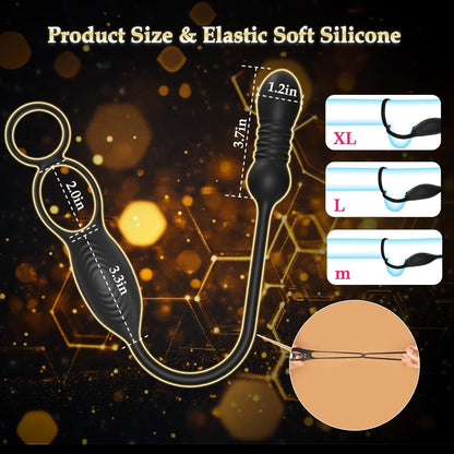 Prostata Massager Analvibrator Penisring mit 9 Stoß und Vibrationsmodi