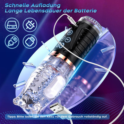 Hochfrequenz Elektrischer Masturbator Penis Trainer mit 9 Vibration und 9 Saugmodi