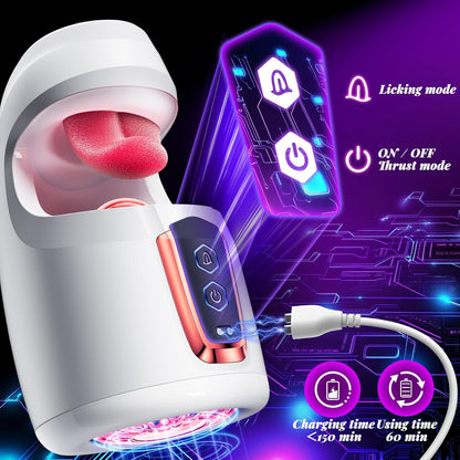 Elektrischer Masturbator Penistrainer Blowjob Stroker mit 10 Stoß und 10 Leckmodi