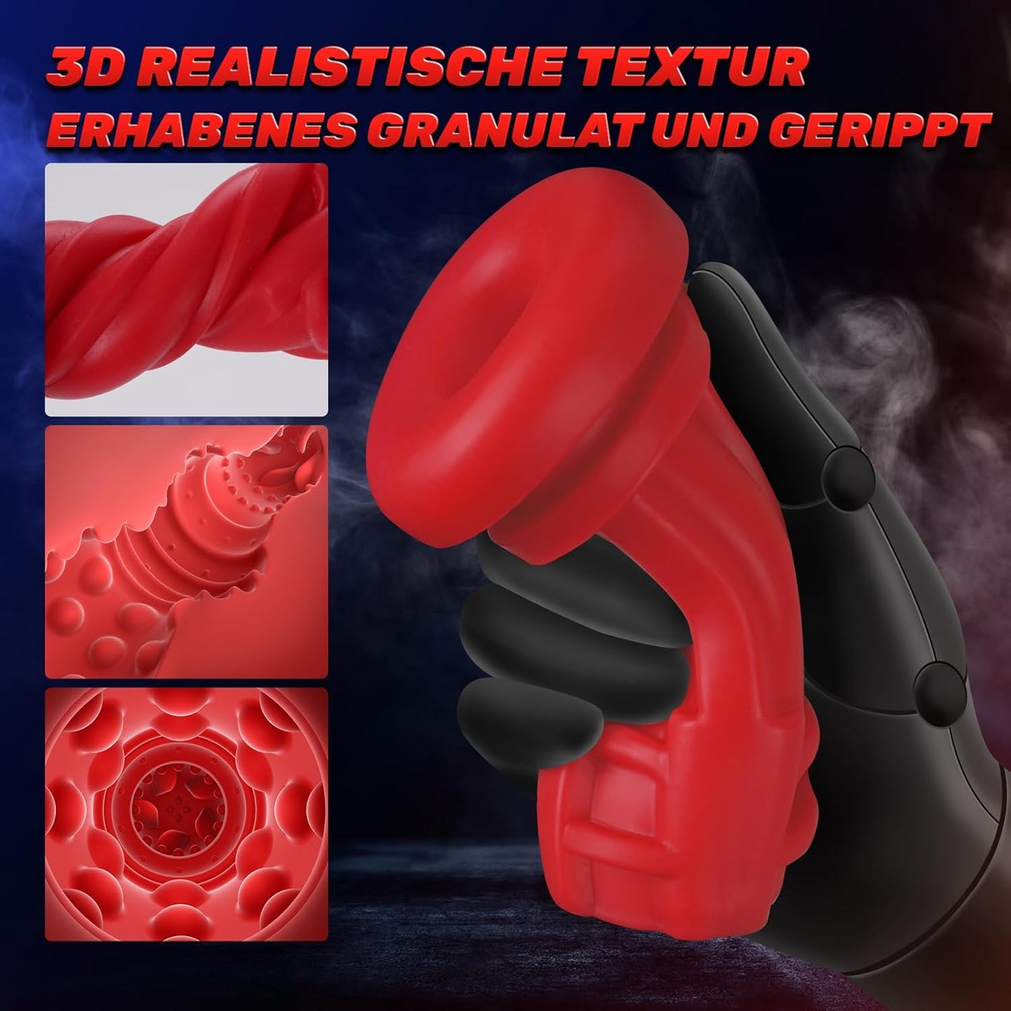 Elektrischer Masturbator Stroker Blowjob mit 9 Saugmodus & 9 Vibrationsmodi
