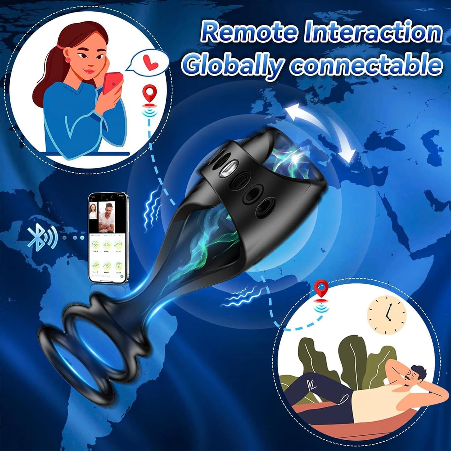 Elektrischer Penis Trainer Vibrator Eichel Stimulator mit 9 Vibrationsmodi