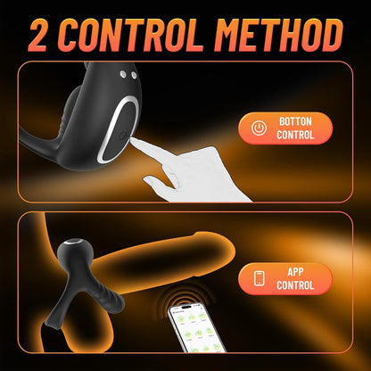Dehnbar Cock Ring Penistrainer Vibrator mit 10 Vibrationsmodi