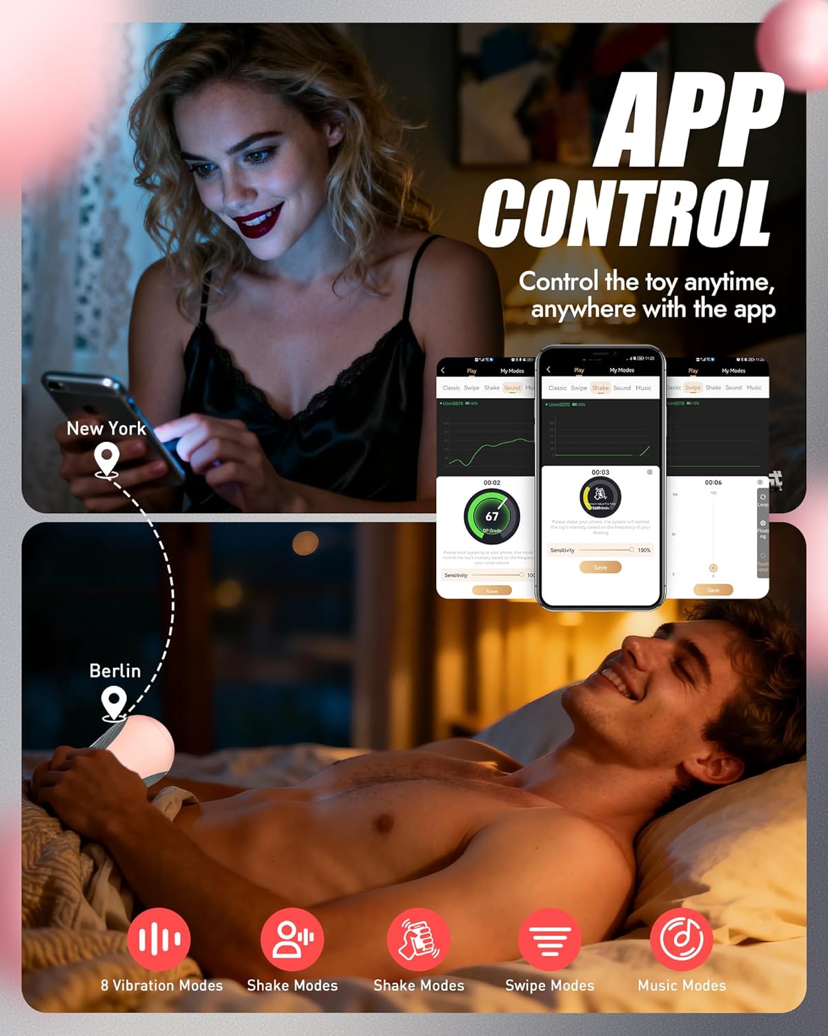 Squeezable Realistischer Masturbator Penis Stroker Blowjob mit 8 Vibration & Saug