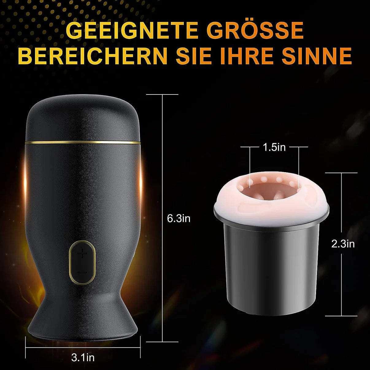 Elektrischer Masturbator Penis Trainer Stroker Blowjob mit 6 Rotations Massagefunktion