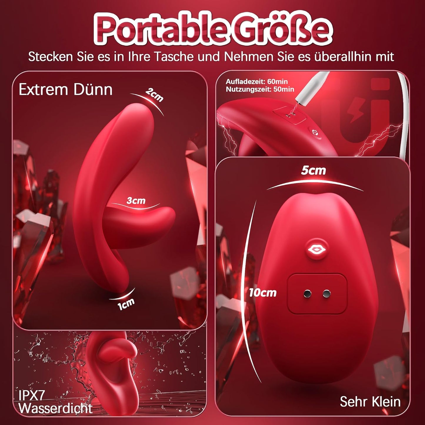 Flirtende Klitoris Vibratorensets Lecken Stimulator mit 10 Modi