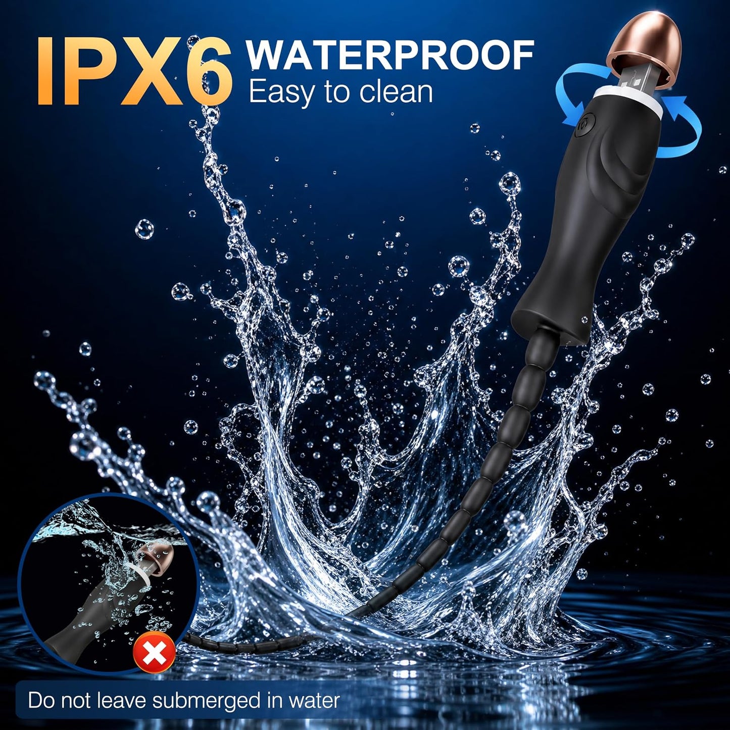 Penis Trainer Plug Vibrator Sonden Harnröhrenstimulator mit 10 Vibrationsmodi
