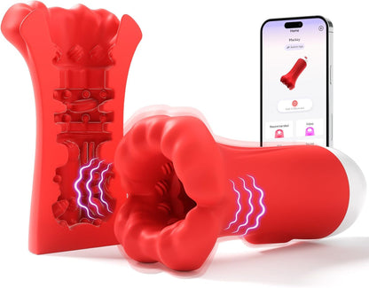 4 IN 1 Penistrainer Vibrator Tasche Pussy Druckmasturbator mit 9 Trainingsschubmodi