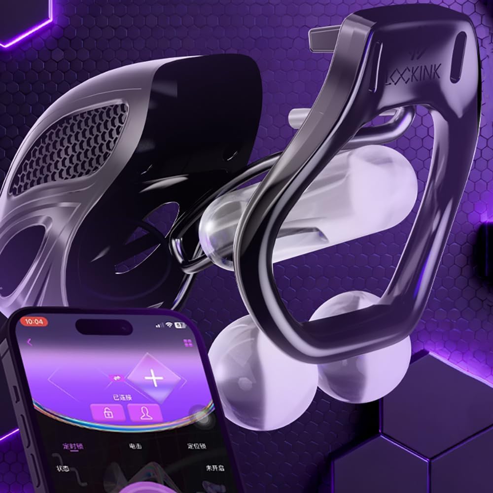 BDSM Fetisch Bondage Keuschheit Chastity Cage mit Elektroschock & 3 Cockringe