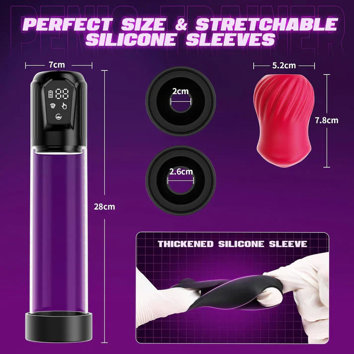 Elektrischer Penispumpe  Vergrößerer Pocket Pussy mit 5 Vibrations und Saugfunktionen