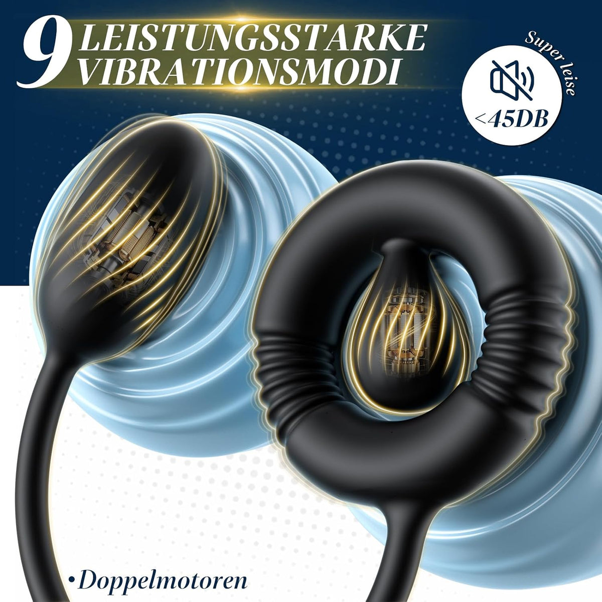 3 IN 1 Penisring Prostatamassagegerät Analvibrator Stimulator mit 10 Vibrationsmodi