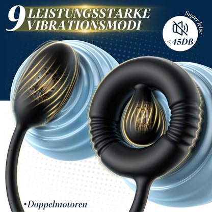 3 IN 1 Penisring Prostatamassagegerät Analvibrator Stimulator mit 10 Vibrationsmodi