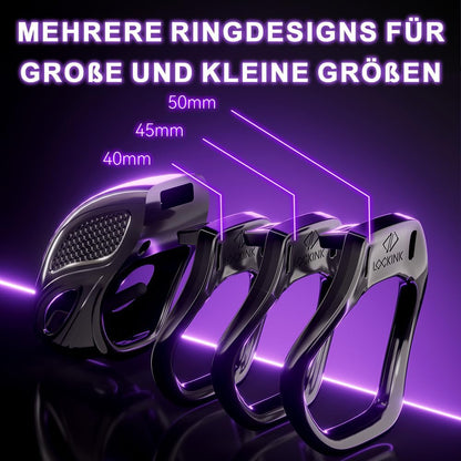 App-gesteuertes E-stim Keuschheitskäfig Peniskäfig Penis Bondage mit 10 Frequenz