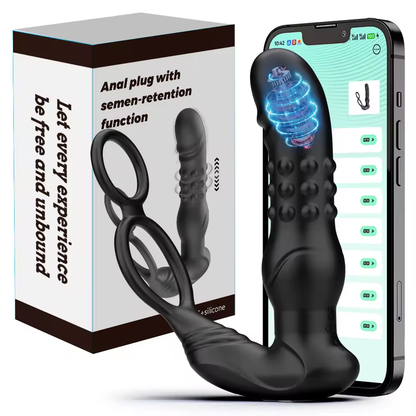 APP Steuerung Anal Vibratoren Prostata Massager mit 10 Vibrationen & Schub & Wigglungsmodi