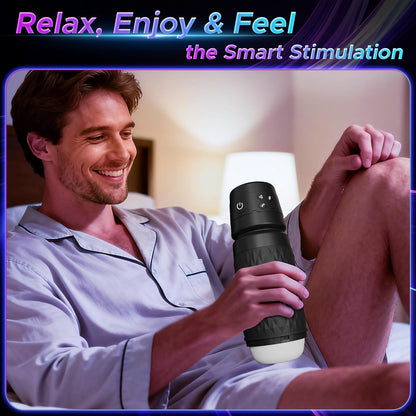 Freihändiger Masturbator Stroker Sexmachine mit 3 Saug & 4 Vibrationsmodi