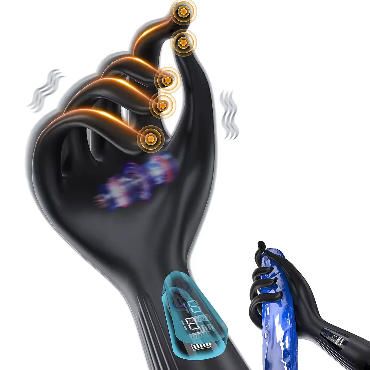 LED-Anzeige Penis Trainer Massagegerät Masturbator mit 10 Vibrationsmo