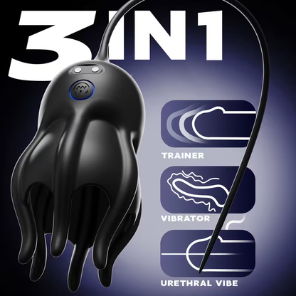 Elektrischer Penistrainer Vibrator Eichelstimulator mit 10 Vibrationsmodi