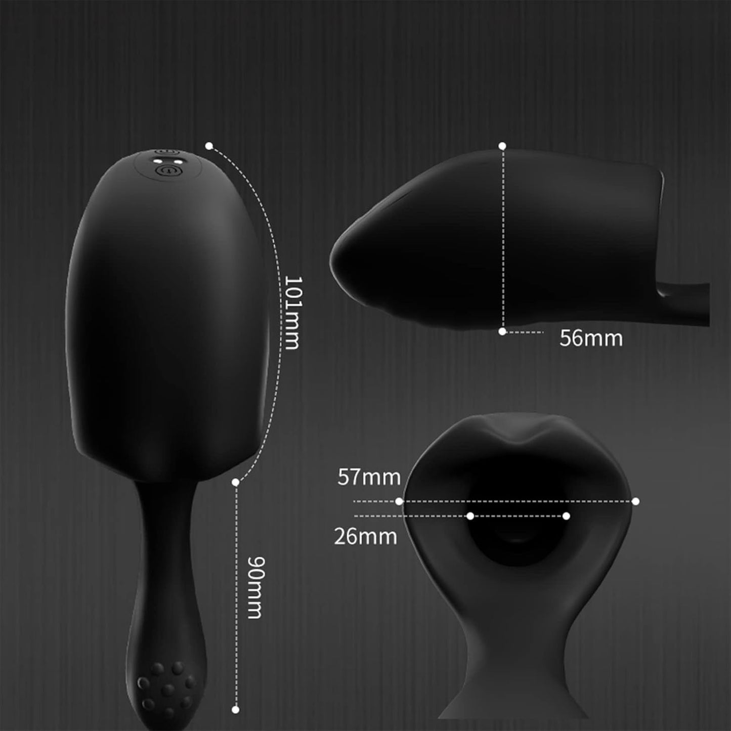 3 IN 1  Penisvibrator Eicheltrainer Massage Masturbator mit 10 Vibrationsmodi