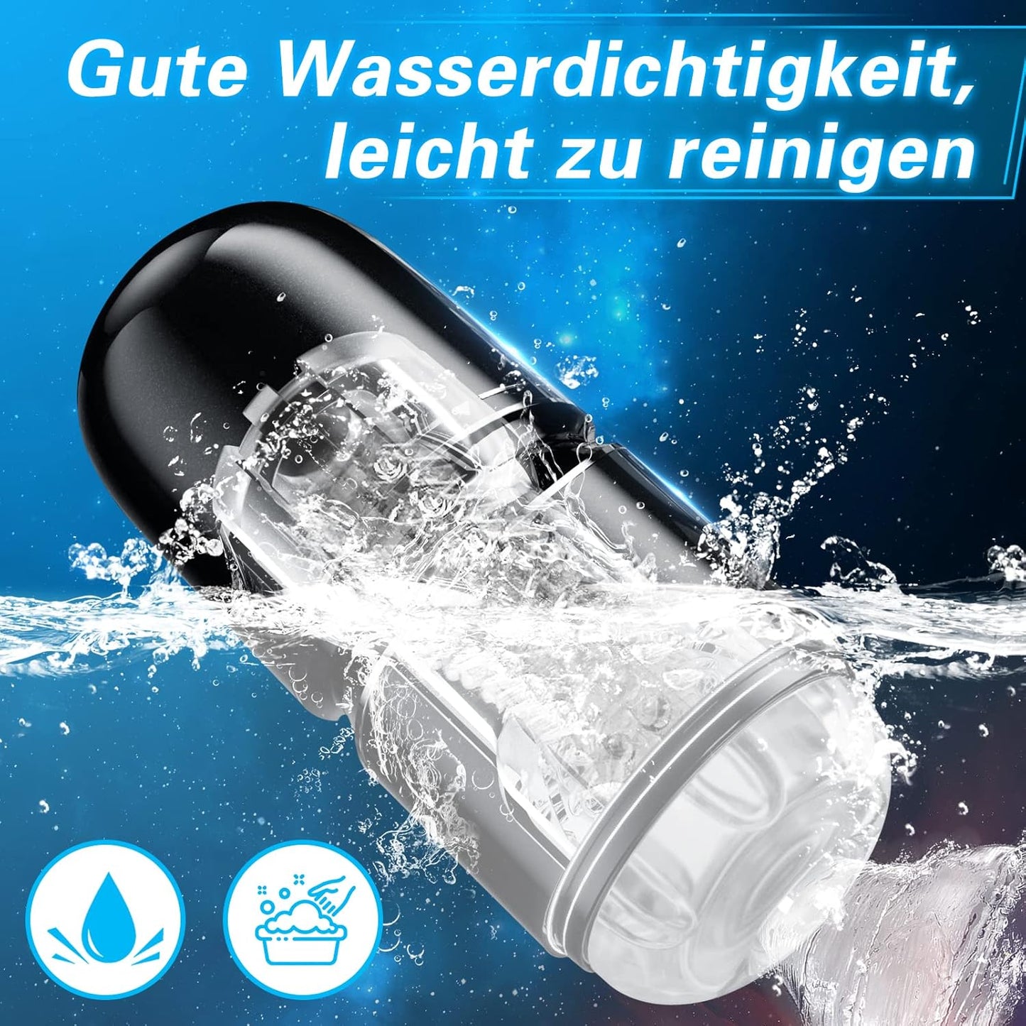 Elektrischer Masturbator Taschenmuschi Penis Pumpe mit 10 Vibrationsmodi