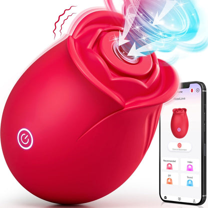 Rose Saugvibrator G-Punkt Vibrator Klitorisstimulator mit 9 Saugaufsätzen