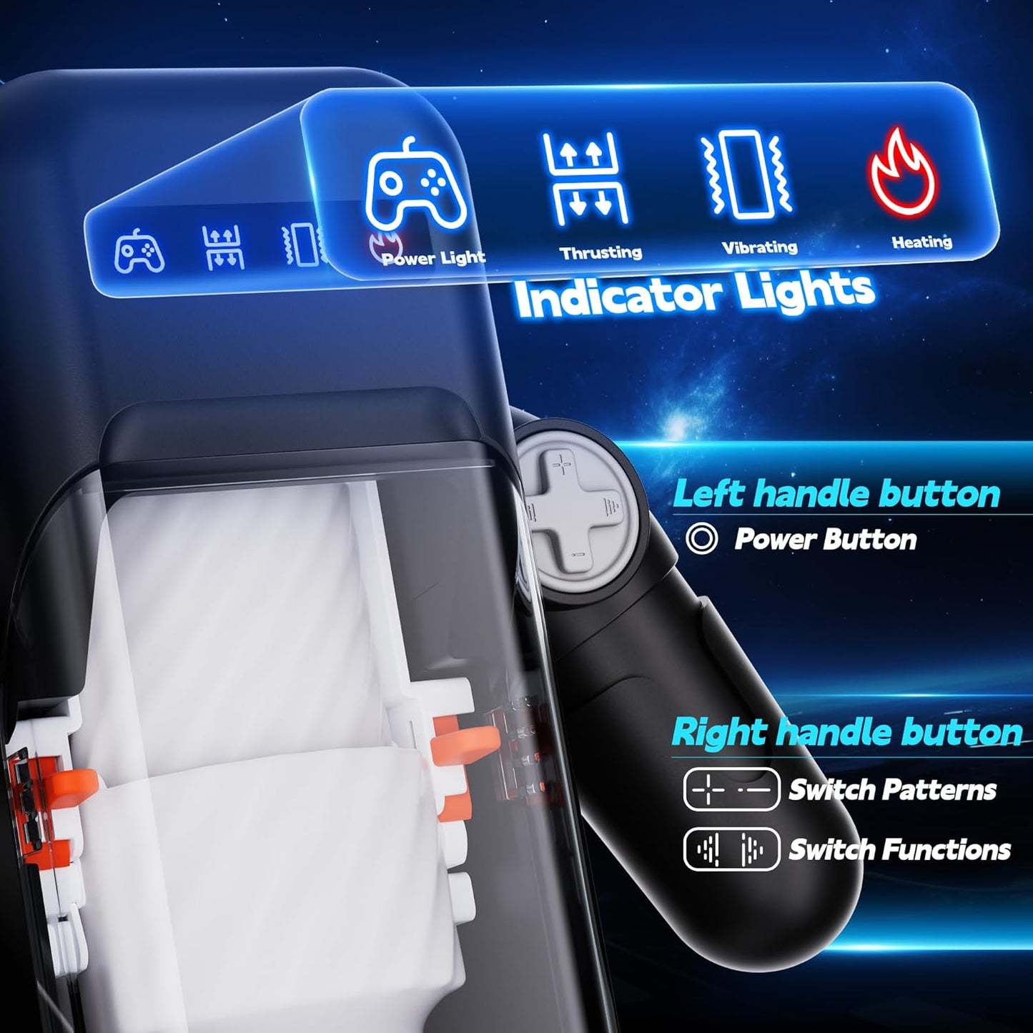 6 IN 1 Elektrische Masturbator Penistrainer Stroker mit 10 Vibrations und 8 Stoßmodi
