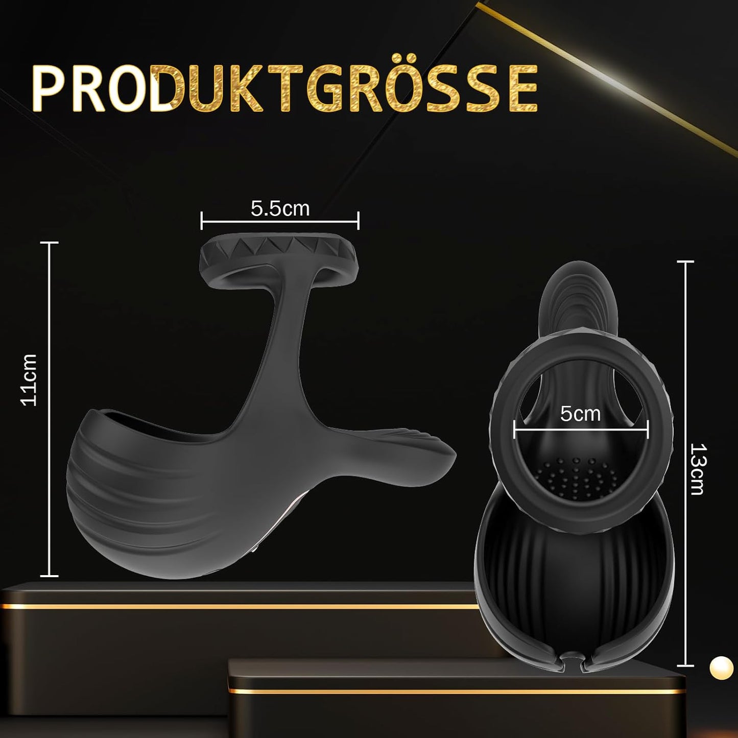 Hodentrainer Cock Ring Penistrainer Vibrator mit 10 Vibrationsmodi