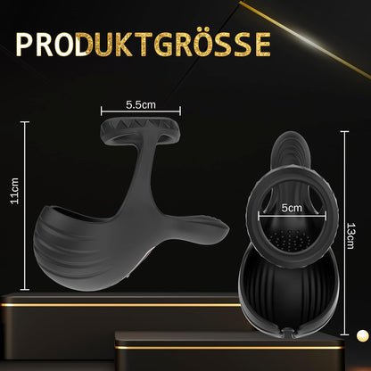 Hodentrainer Cock Ring Penistrainer Vibrator mit 10 Vibrationsmodi