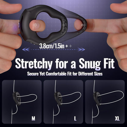Smart APP Steuerung Wrap-Around Cock Ring Penis Trainer Vibrator mit 10 Vibrationsmodi