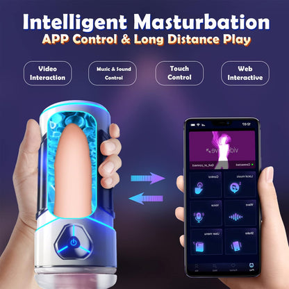 Elektrischer Masturbator Penistrainer Vibrator Stroker mit 10 Vibrationsmodi