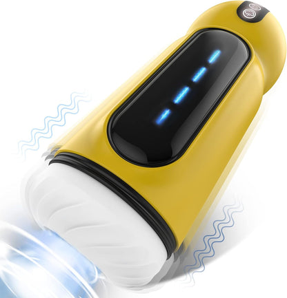 Elektrischer Mastubator Penisvibrator Blowjob mit 4 x 10 Intensitäten & Saugfunktion & Vibrationen