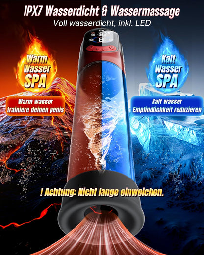 4 IN 1 Automatisch Penispumpe Masturbator mit 4 Trainingsmodi & 8 Saugstufen
