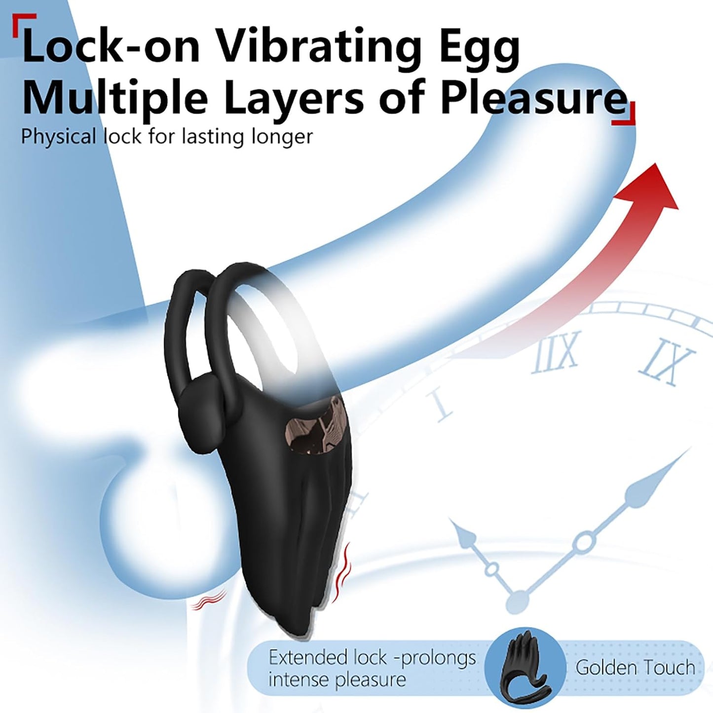 App Steuerung Penistrainer Vibrator Cock Ring Stimulatot mit 9 Vibrations Modi