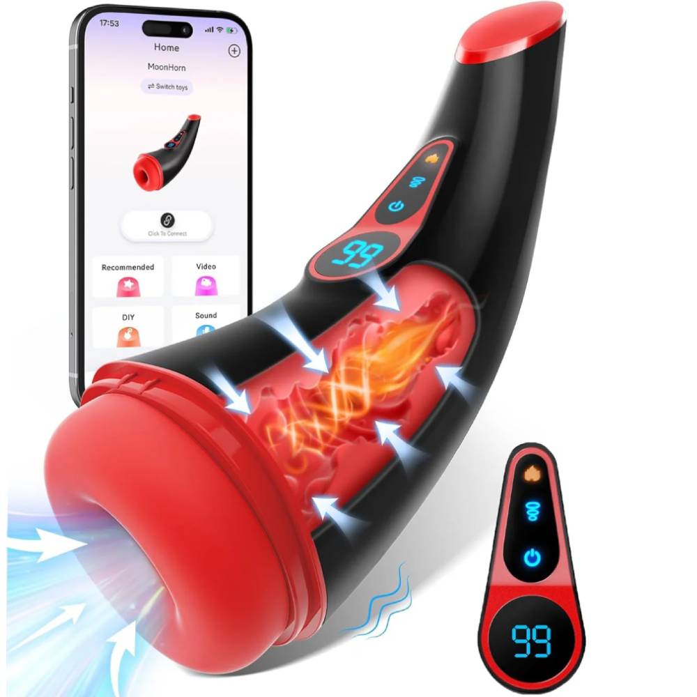 Elektrischer Masturbator Stroker Blowjob mit 9 Saugmodus & 9 Vibrationsmodi