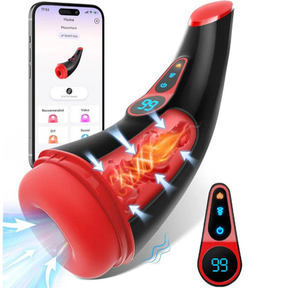 Elektrischer Masturbator Stroker Blowjob mit 9 Saugmodus & 9 Vibrationsmodi