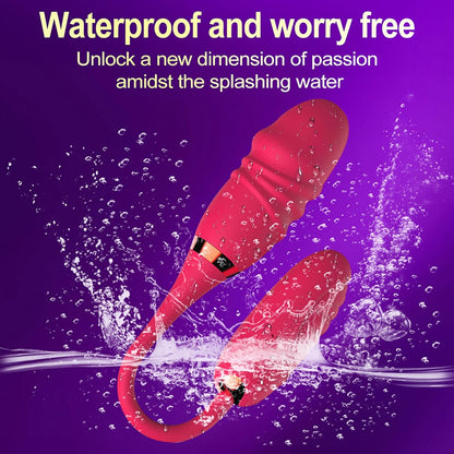 Doppelköpfiges Vibrator G-Punkt Analvibratoren mit 10 Vibrations und Dehnungsmodi