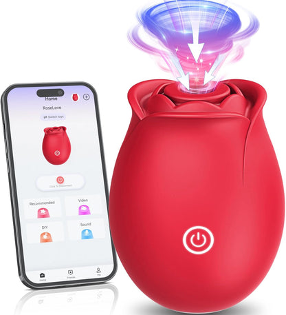 Rose Saugvibrator G-Punkt Vibrator Klitorisstimulator mit 9 Saugaufsätzen